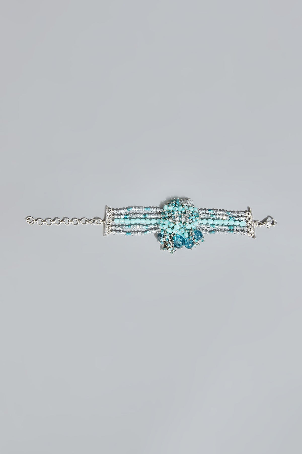 Gold Finish Semi-Precious Stones Bracelet