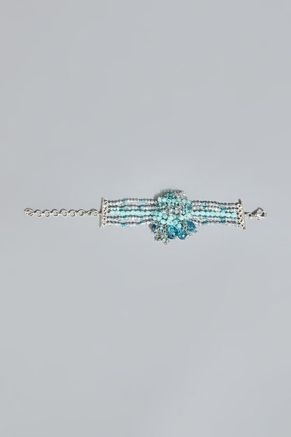 Gold Finish Semi-Precious Stones Bracelet