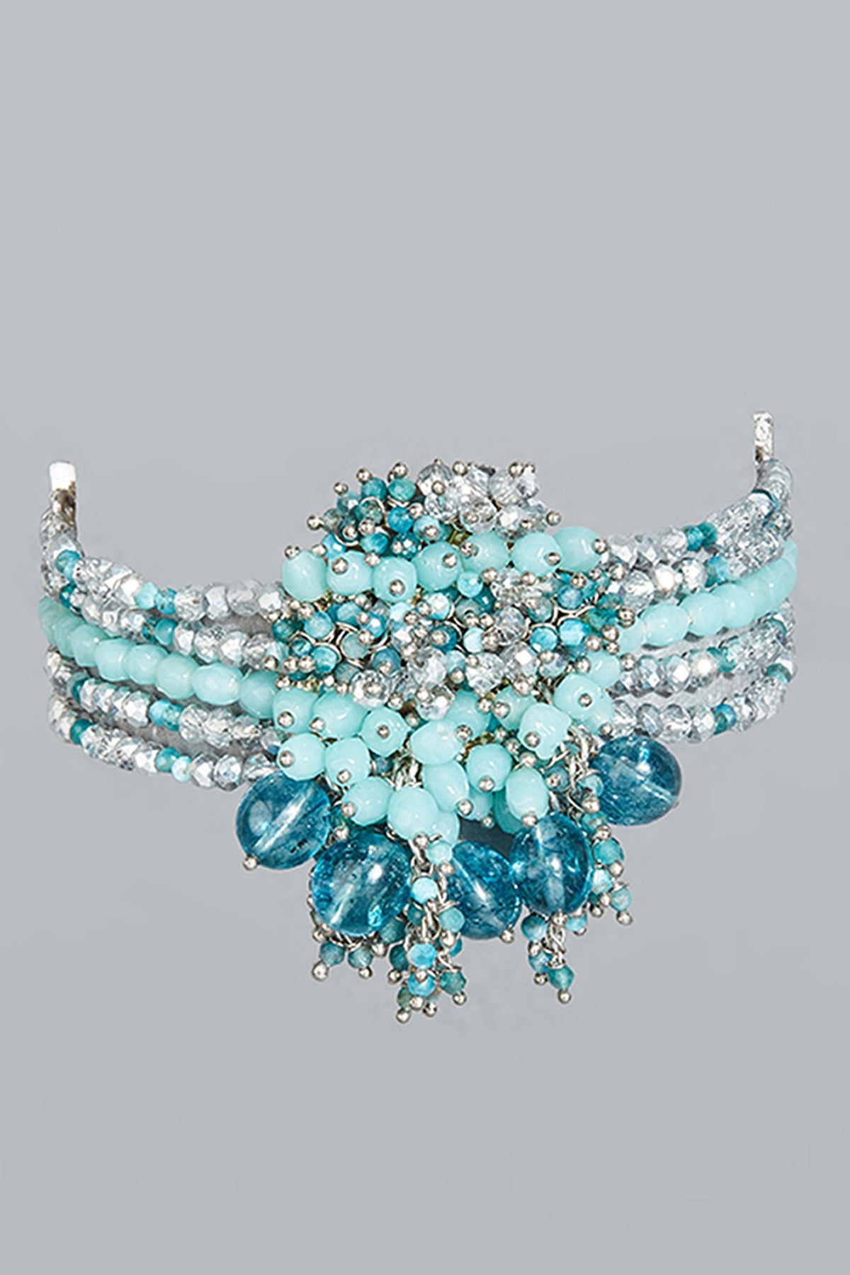Gold Finish Semi-Precious Stones Bracelet