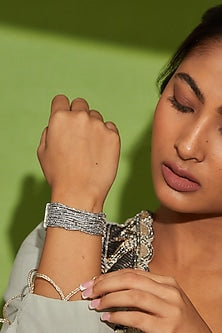 Silver Finish Crystal Bracelet