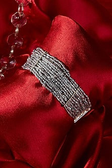 Silver Finish Crystal Bracelet