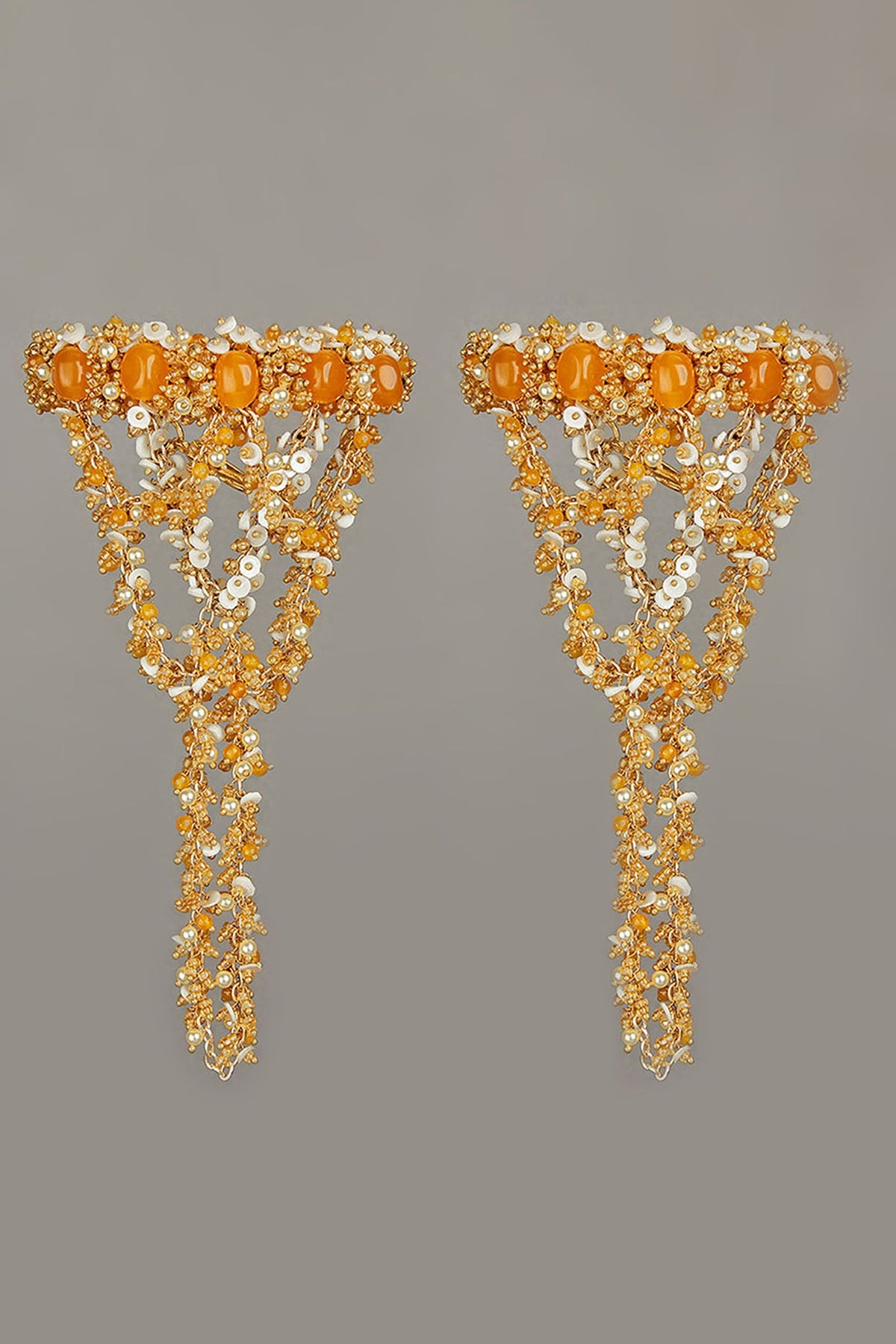 Gold Finish Pearls & Beads Bracelet