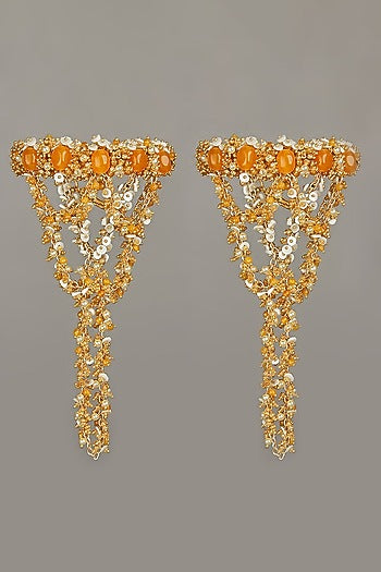 Gold Finish Pearls & Beads Bracelet