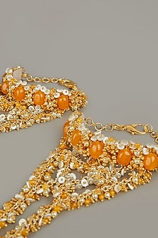 Gold Finish Pearls & Beads Bracelet