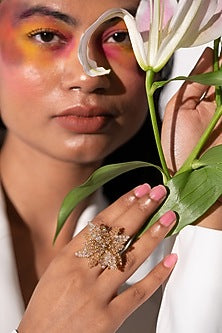 Gold Finish Heuchera Ring