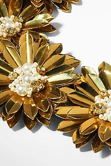 Gold Glass Beaded Necklace