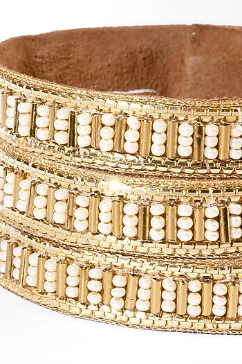 Ivory Glass Beaded Bracelet
