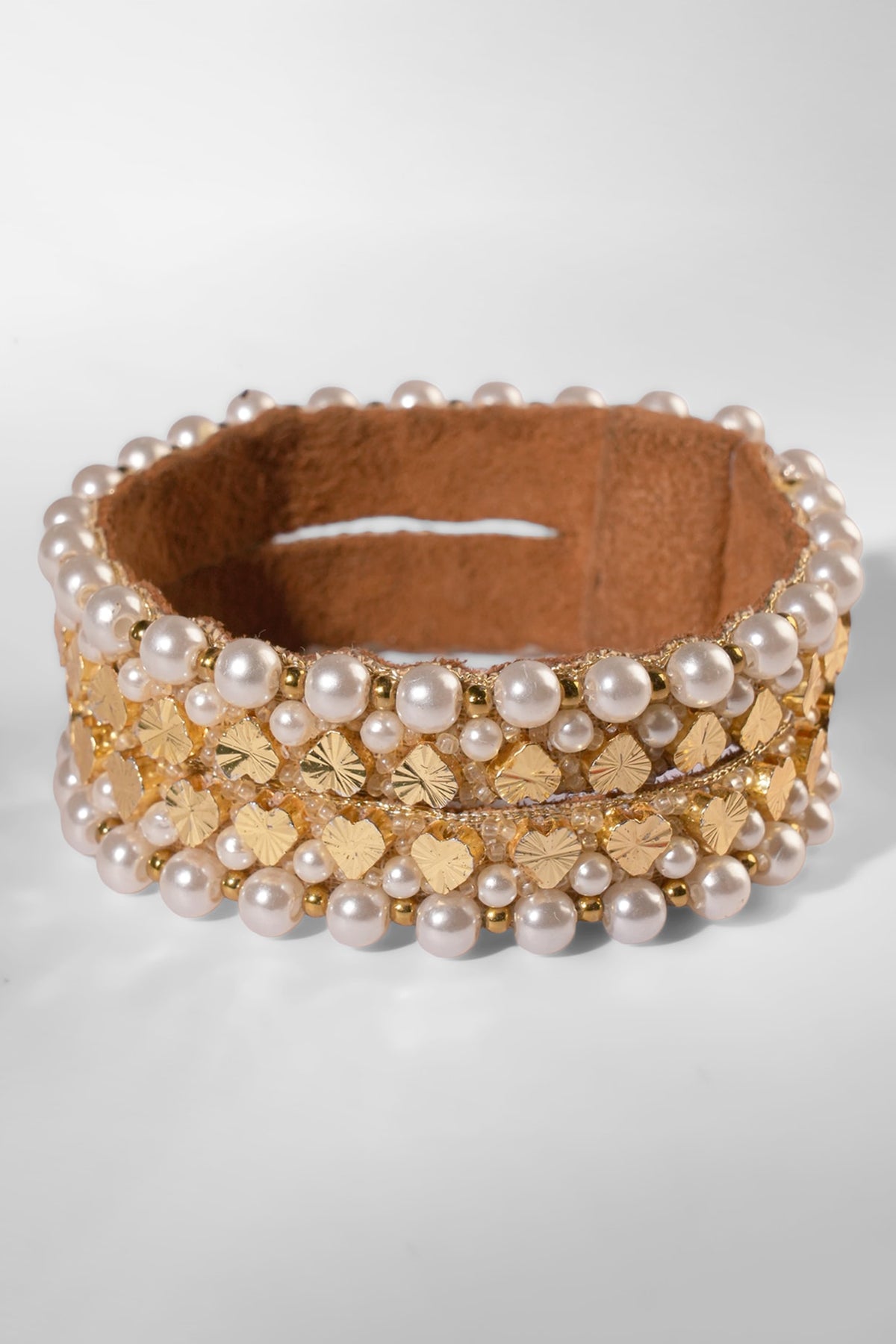 Gold Resin Pearl Bracelet
