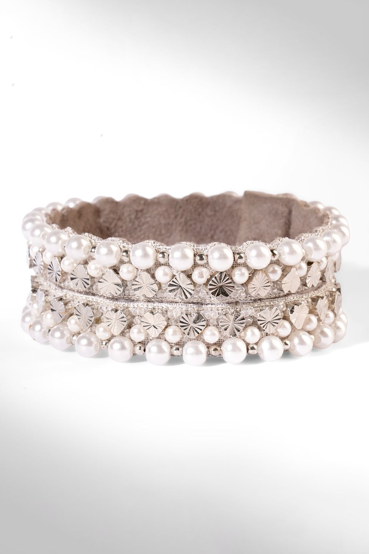 Silver Resin Pearl Bracelet