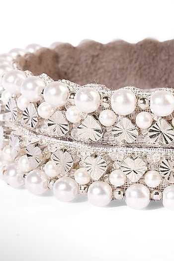 Silver Resin Pearl Bracelet