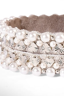 Silver Resin Pearl Bracelet