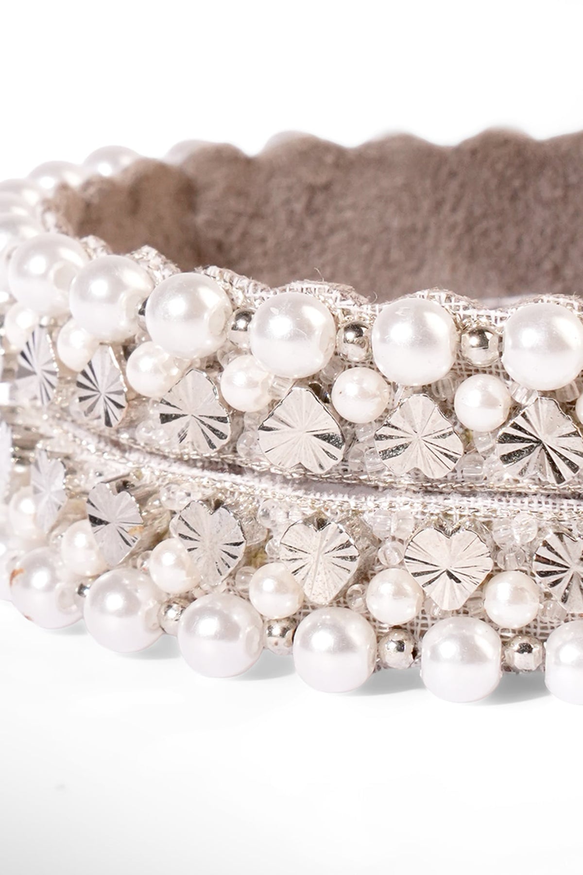 Silver Resin Pearl Bracelet