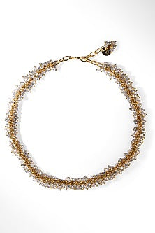 Champagne Glass Beaded Necklace