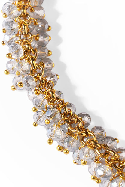 Champagne Glass Beaded Necklace