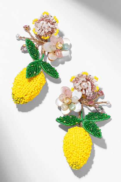 Multi-Colored Glass Beaded & Pearl Earrings