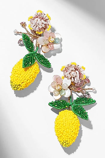 Multi-Colored Glass Beaded & Pearl Earrings