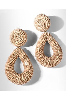 Champagne Glass Beaded Dangler Earrings