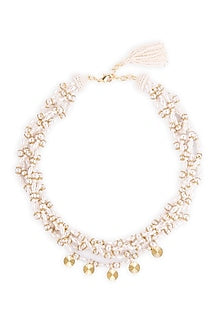 Ivory Glass Beaded Necklace