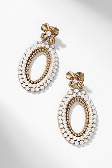 Pink Glass Beaded Dangler Earrings