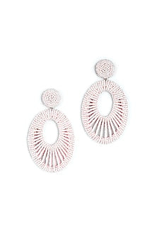 Blush Pink Glass Beaded Dangler Earrings