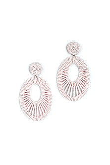 Blush Pink Glass Beaded Dangler Earrings