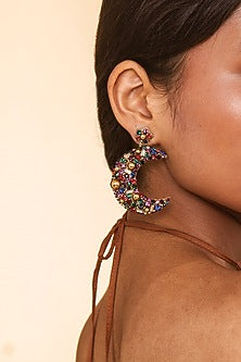 Multi-Colored Glass Beaded Dangler Earrings
