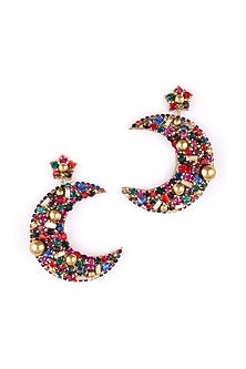 Multi-Colored Glass Beaded Dangler Earrings