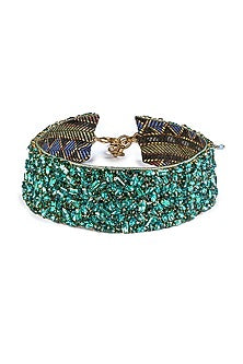 Emerald Green Glass Beaded Necklace