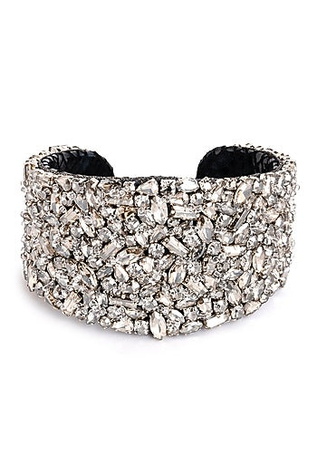 Gunmetal Glass Beaded Bracelet