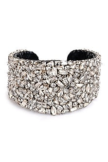 Gunmetal Glass Beaded Bracelet
