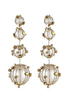 Ivory Resin Pearl Dangler Earrings