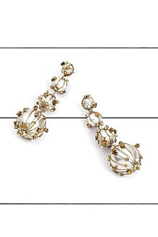 Ivory Resin Pearl Dangler Earrings