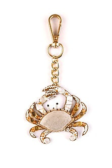 Blue Glass Bead Embroidered Charm