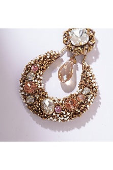 Multi-Colored Glass Beaded & Glass Crystal Maangtikka