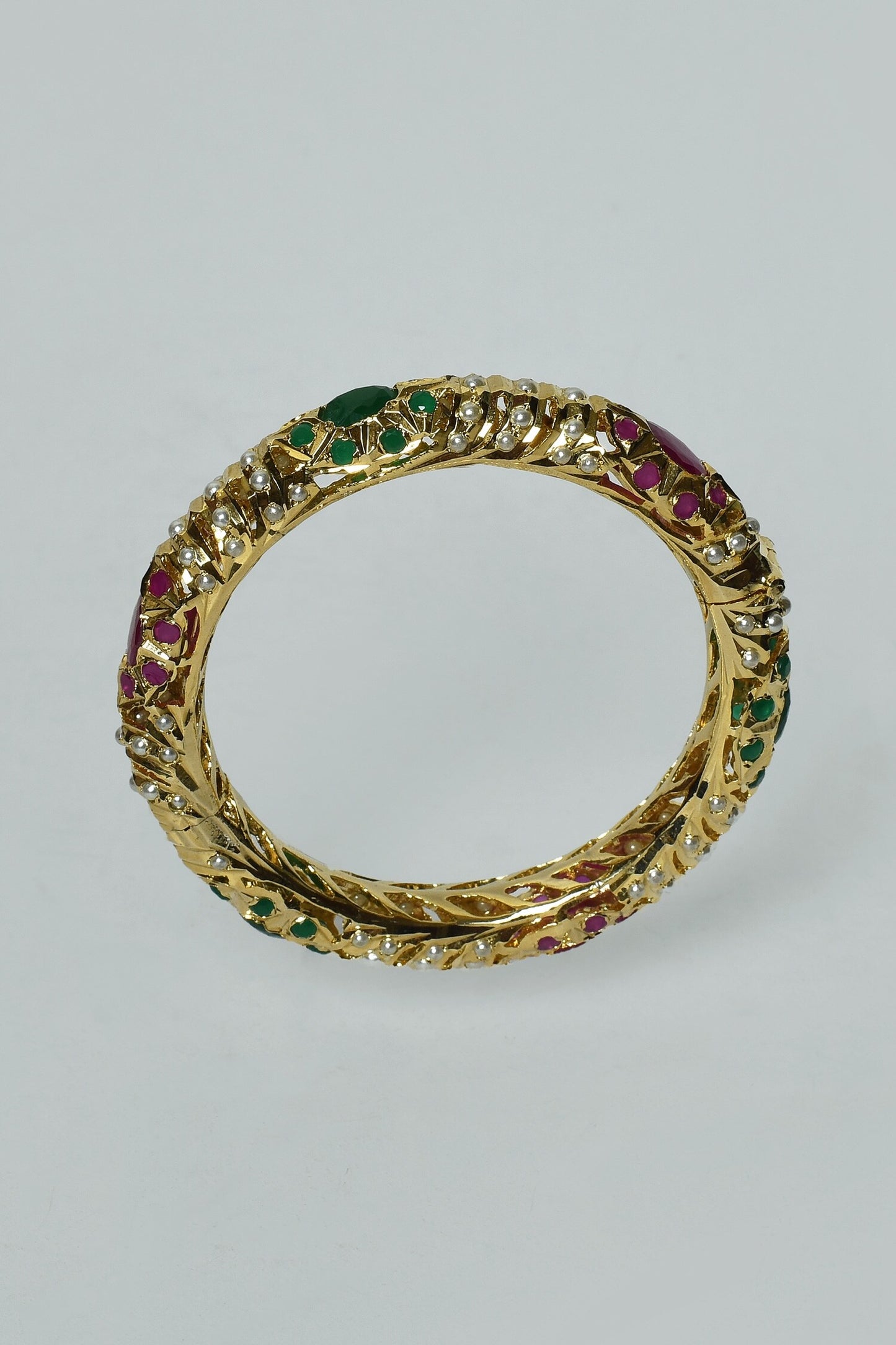 Kundan Jadau Cutwork Bangles - Set of 2 