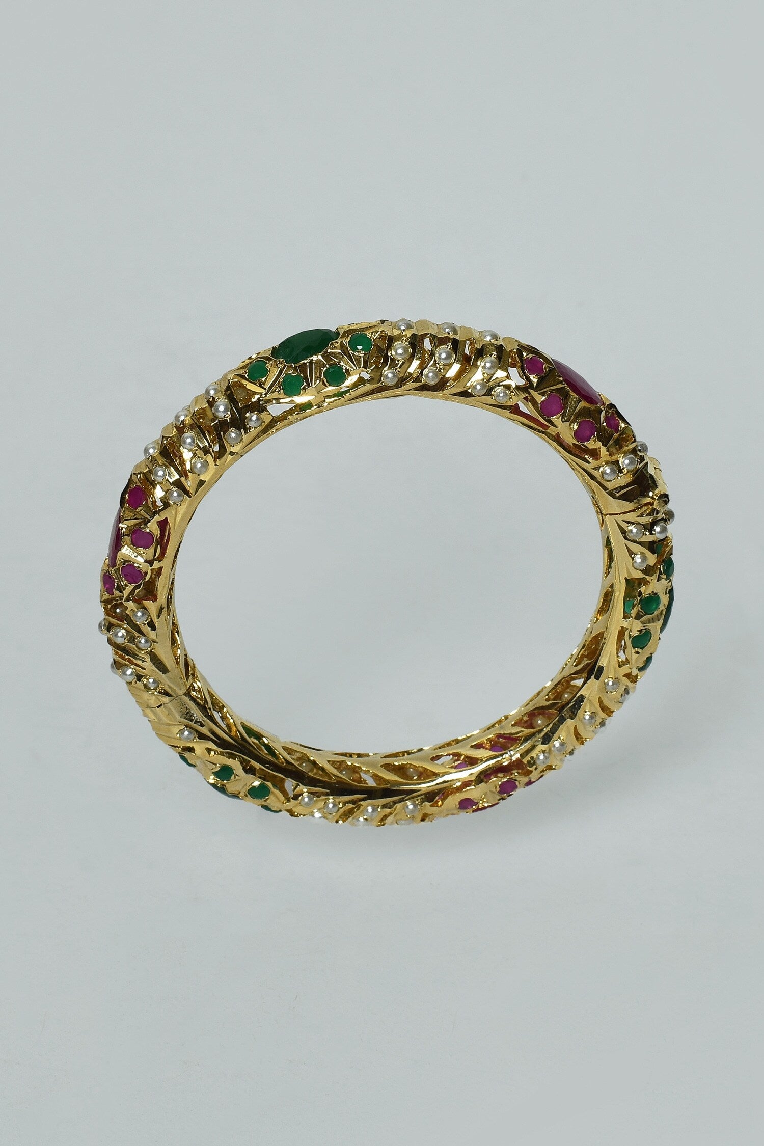 Kundan Jadau Cutwork Bangles - Set of 2 