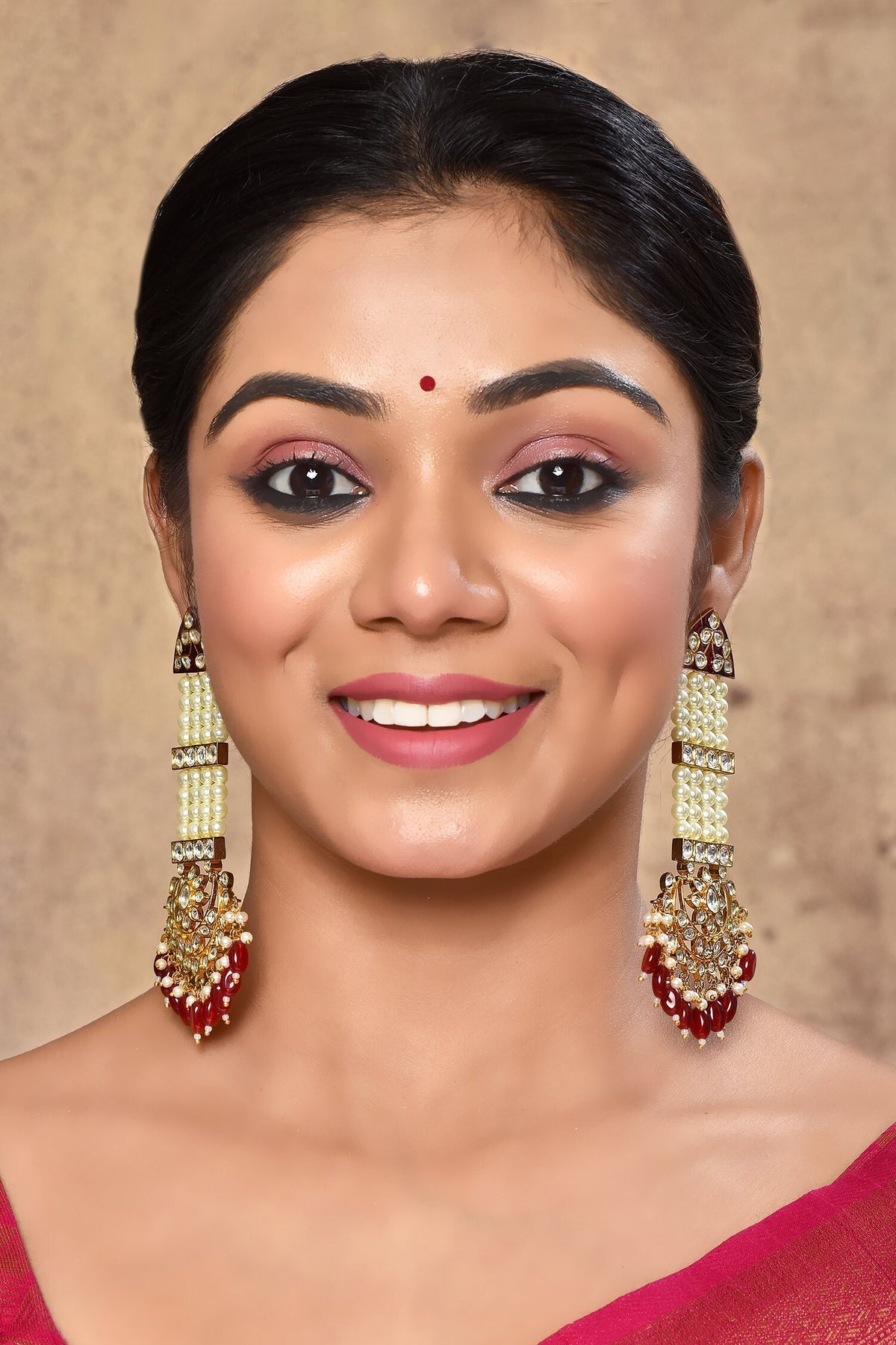 Floral Pattern Dangler Earrings 