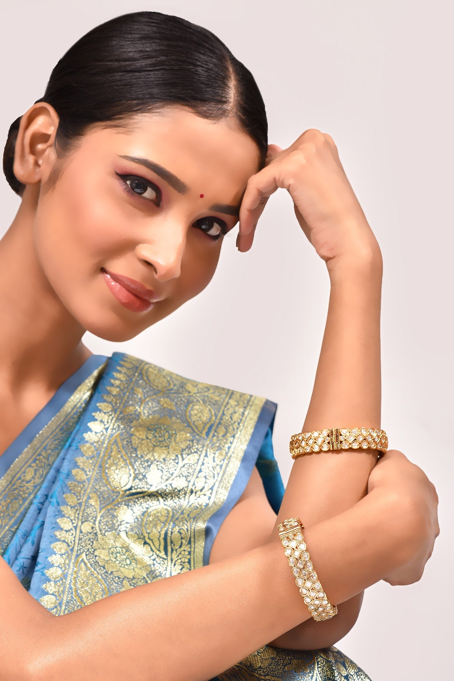Jadau Kundan Polki Kada - Set of 2 