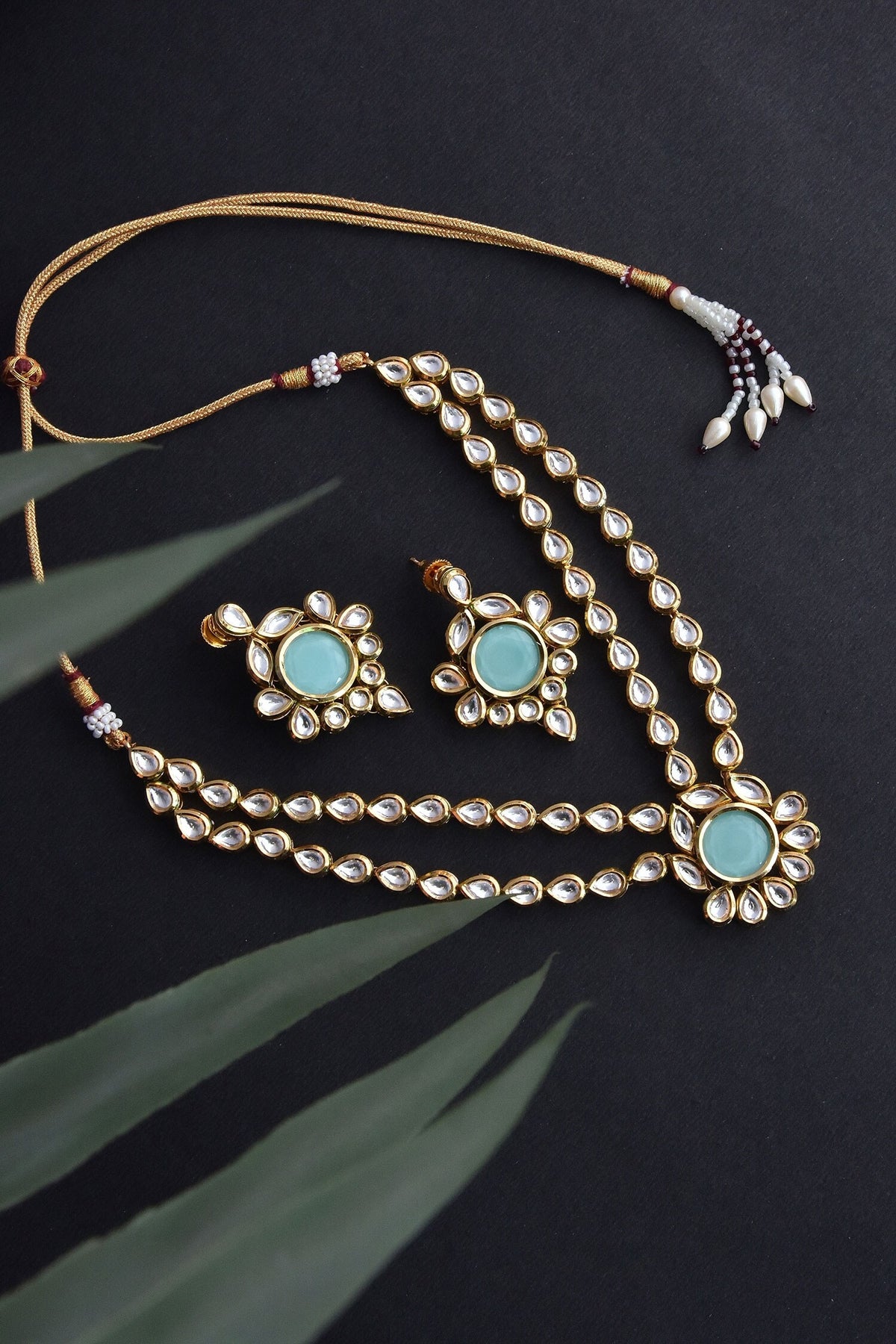 Kundan Work Necklace Set 