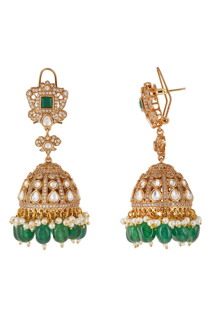 Kundan Embellished Jhumkas 