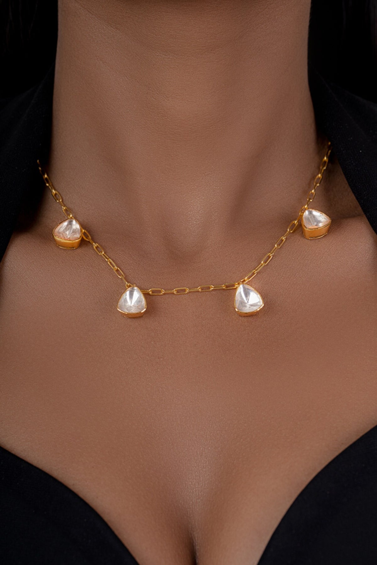 Polki Embellished Necklace Set 