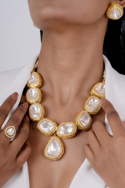 Geometric Shaped Necklace Set 