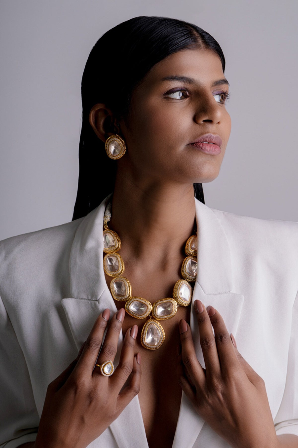 Geometric Shaped Necklace Set 