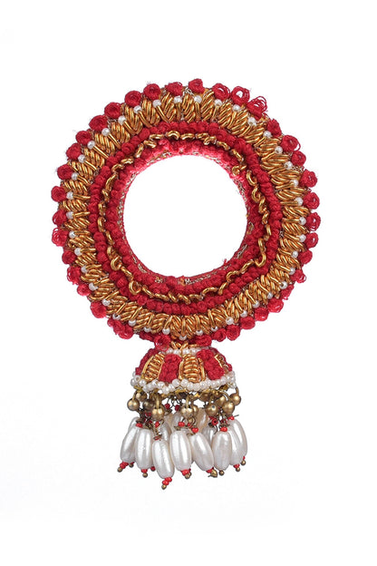 Thread Embroidered Jhumkas 