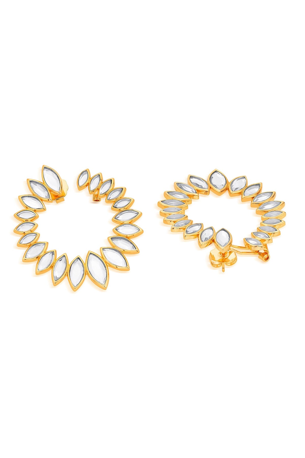 Marquise Mirror Embellished Earrings 