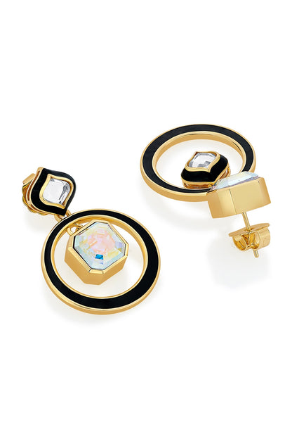 Meher Enamel Mirror Earrings  