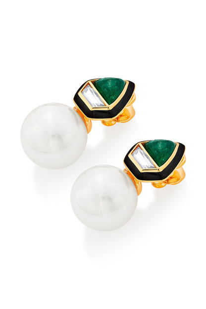 Razia Quartz Mirror Earrings 