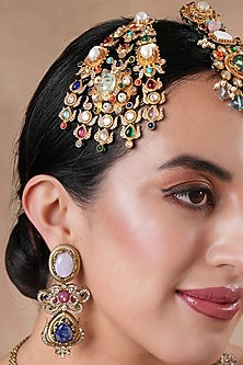 Black Rhodium Finish Navratna Stone Pasa