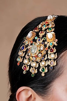 Black Rhodium Finish Navratna Stone Pasa