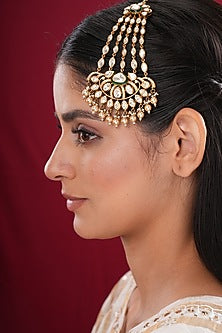Gold Finish Kundan Polki Passa